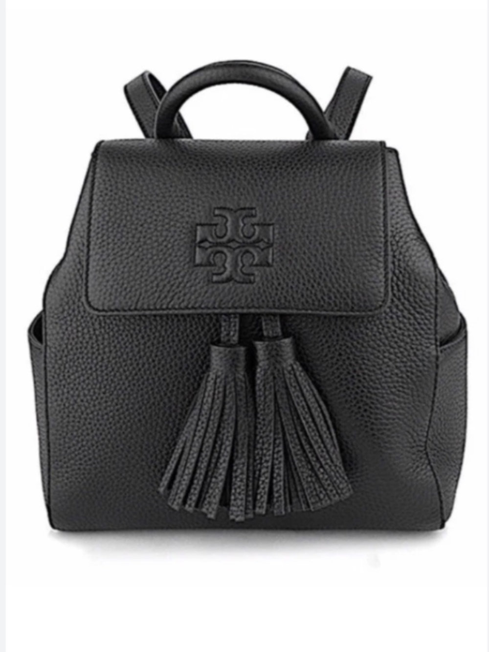NWOT Tory Burch Thea Black Leather Backpack with Tassel